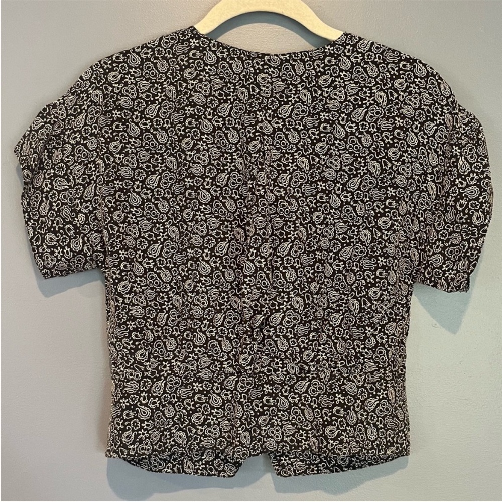 NWOT Madewell Pleated Short-Sleeve Top - Picture 8 of 11